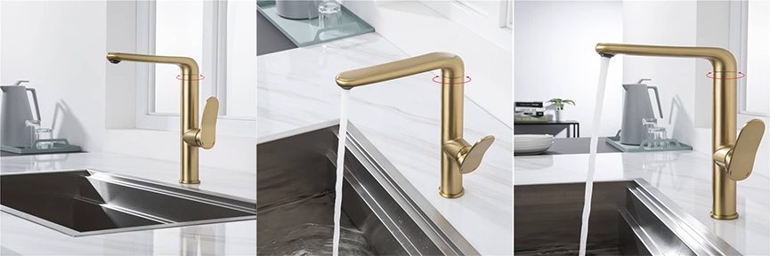 Golden Color  Kitchen Faucet CE