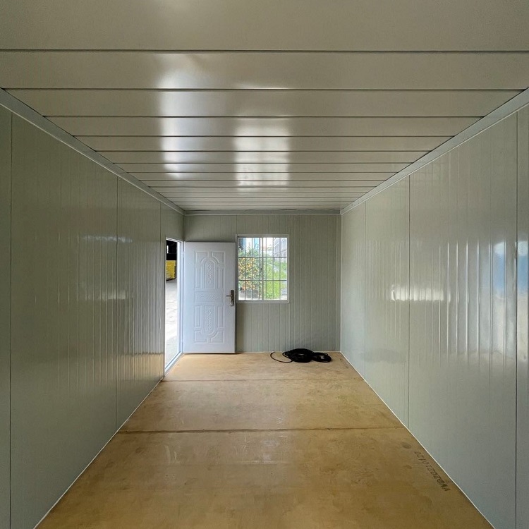 Bulk China discount flat pack office container house with double slopes roof for sale