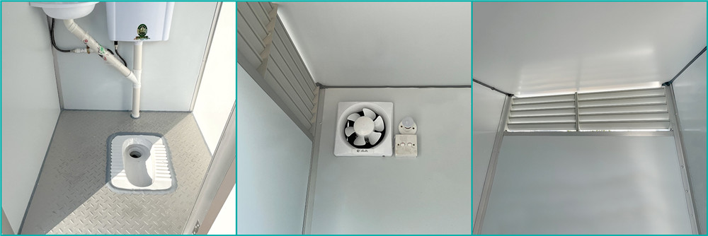Buy discount China construction site camp prefab modular EPS sandwich panel toilet The Philippines