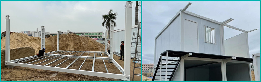 Heat selling China prefab container homes flat pack container house builders