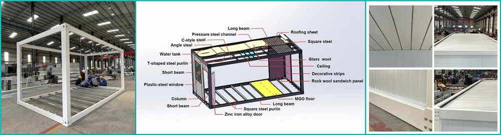 High quality China detachable container house and flat pack shipping container homes manufacturers