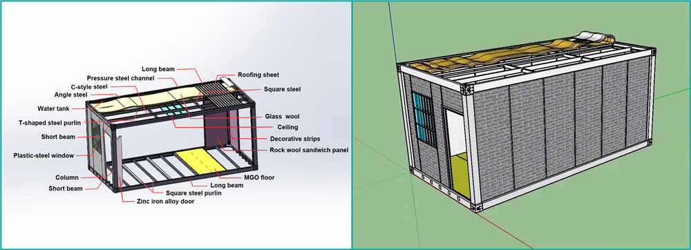 Modular detachable flat pack container house China prefab container homes wholesaler