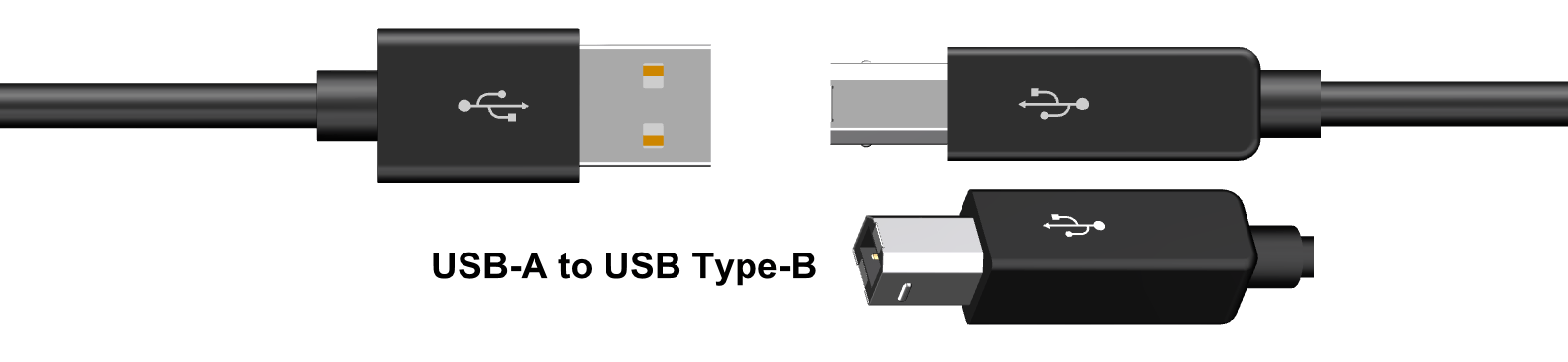 USB A to Type-B Printer Cable