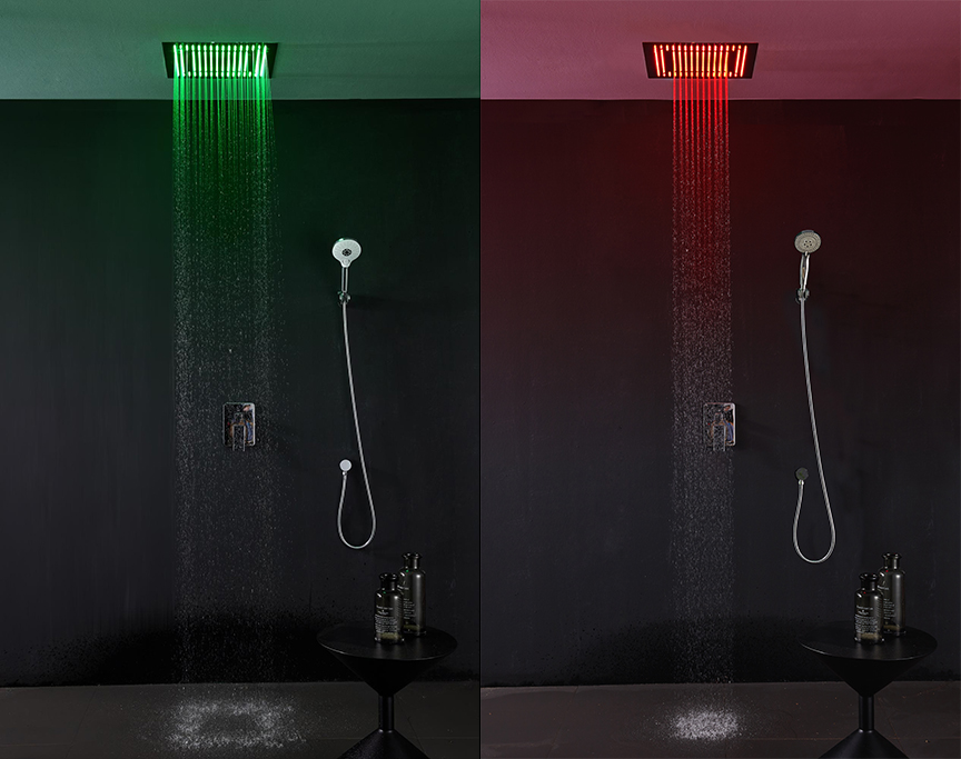 Colorful Light Concealed Showers