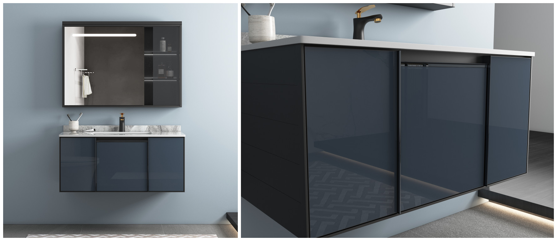 Aluminium Bathroom Vanity