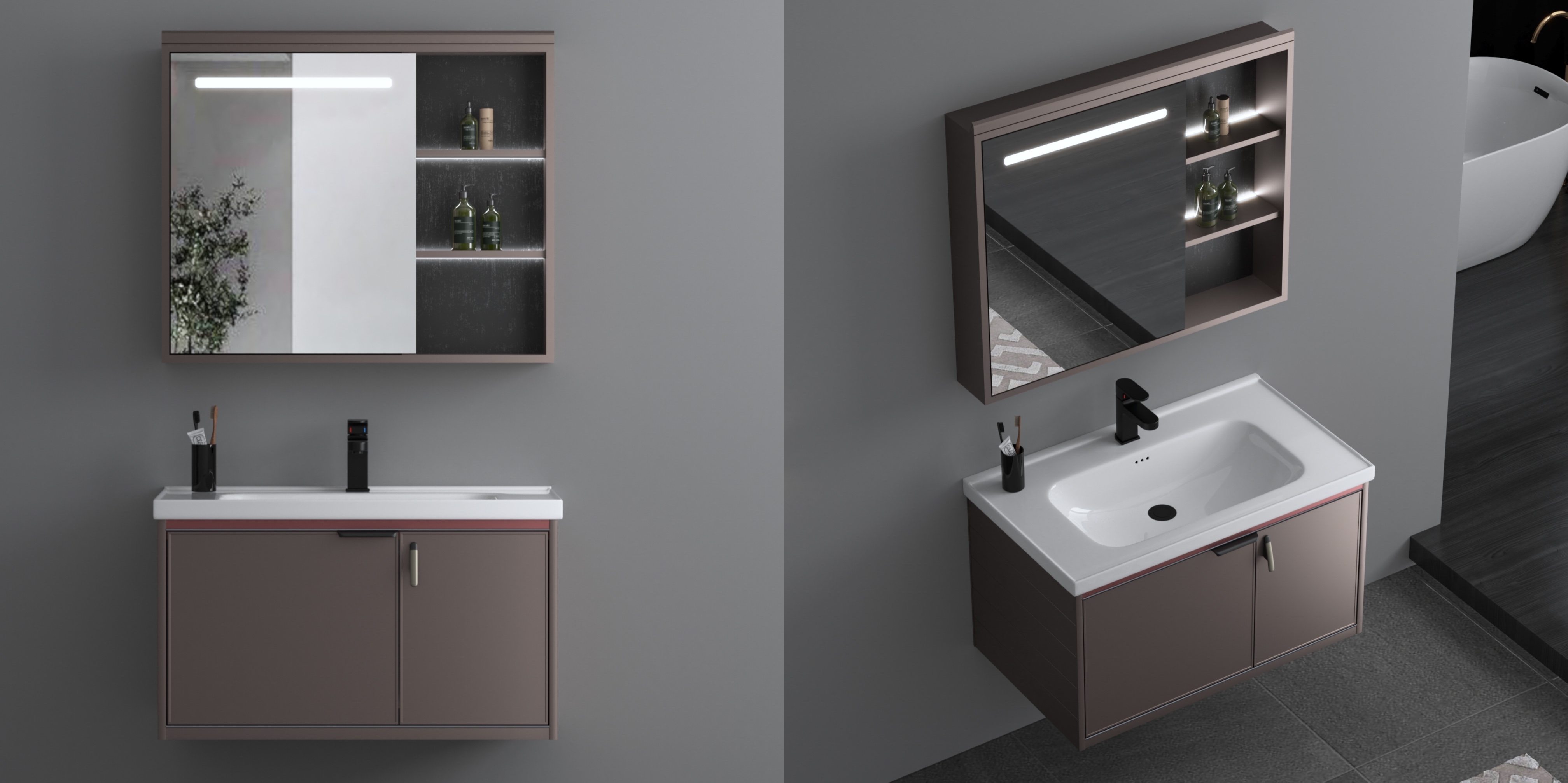 Modern Design Aluminum Bathroom Cabinet