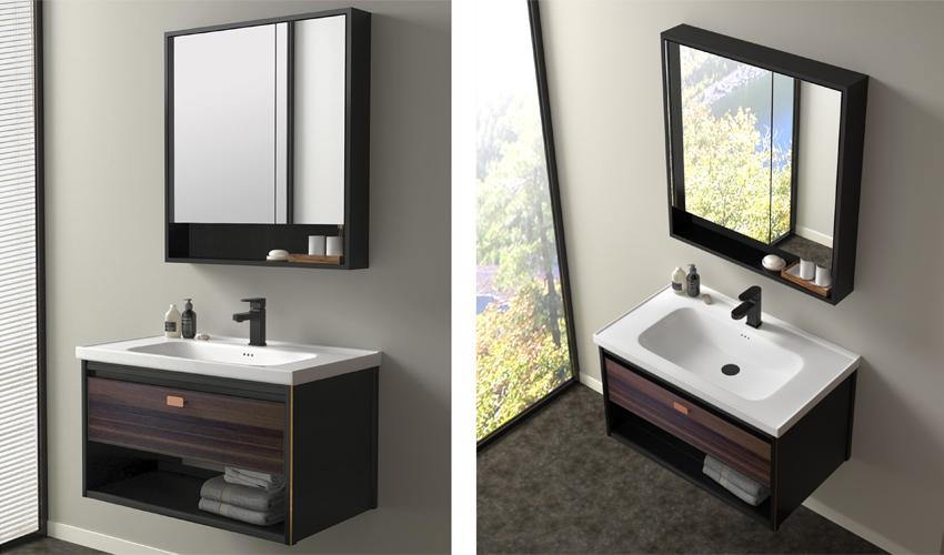 Washbasin Aluminum Bathroom Cabinet