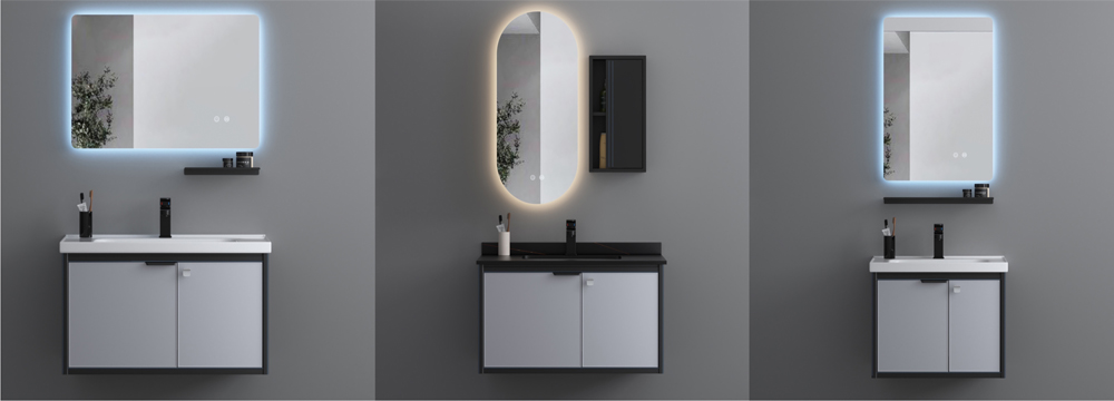 aluminum vanity cabinet