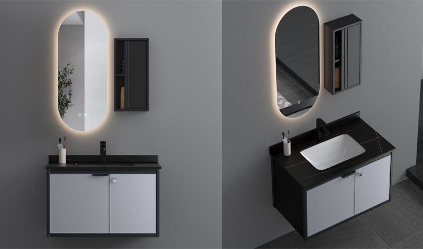 Led Light Aluminum Bathroom Cabinet