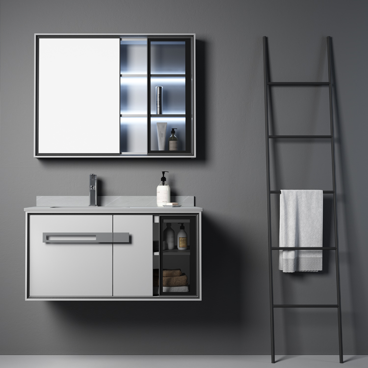 Rock Board Aluminum Bathroom Cabinet