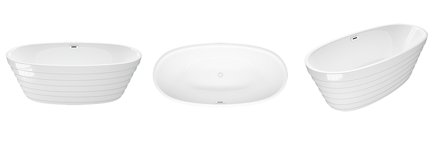 Threaded Free Standing Bathtub