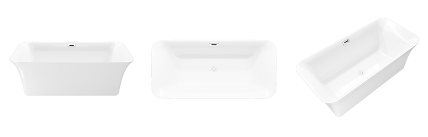 Rectangular  Sloping Free Standing Bathtub