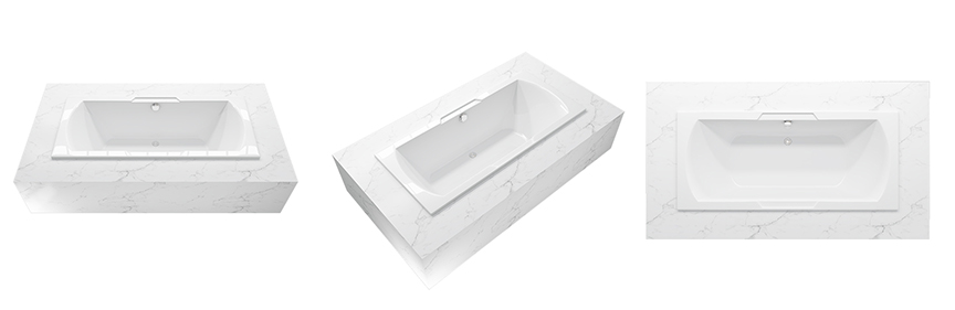 High Resin Simple Built In Bathtub
