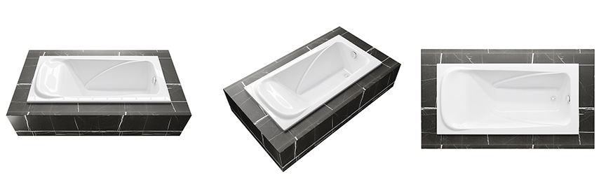 With headrest Built In Bathtub