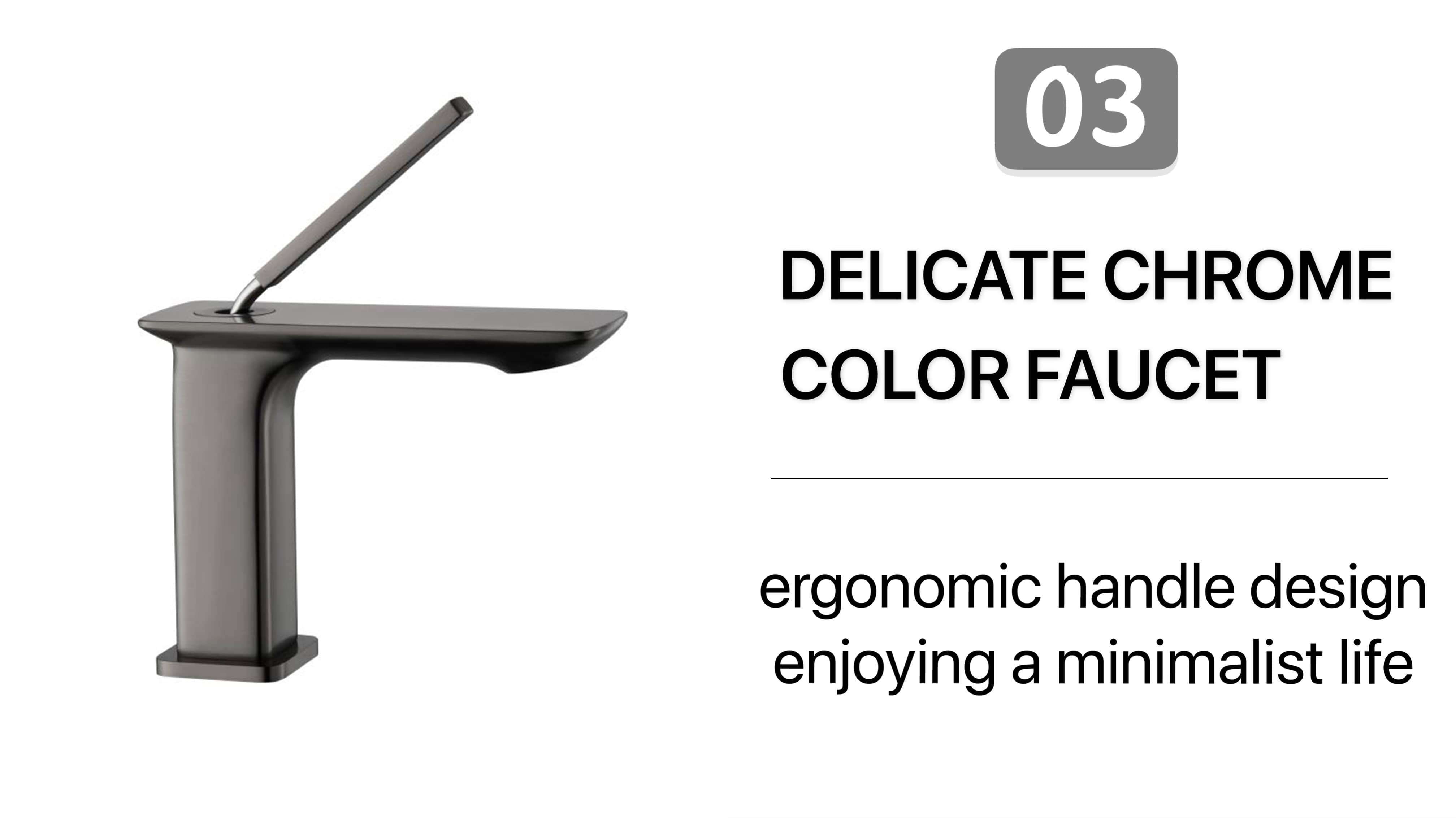 Grey Wash Basin Faucet
