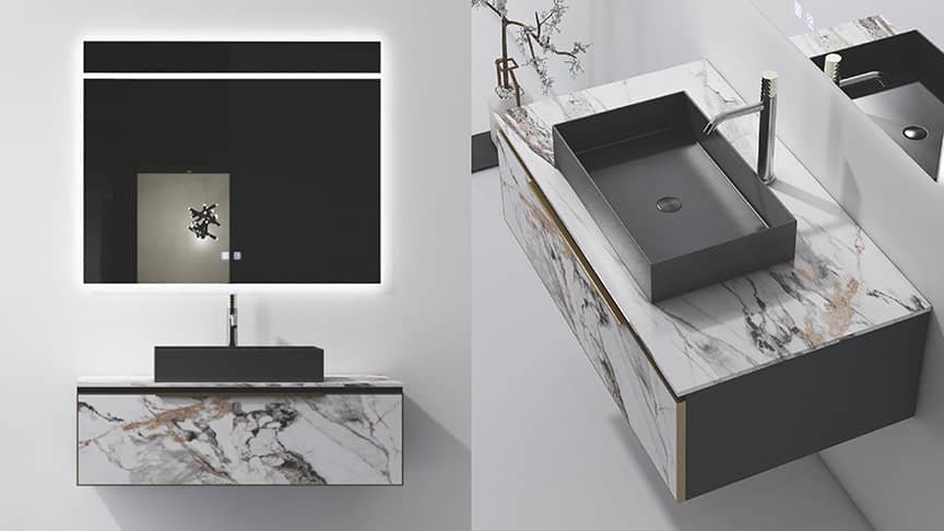 Double Basin Solid Wood Bathroom Cabinet price