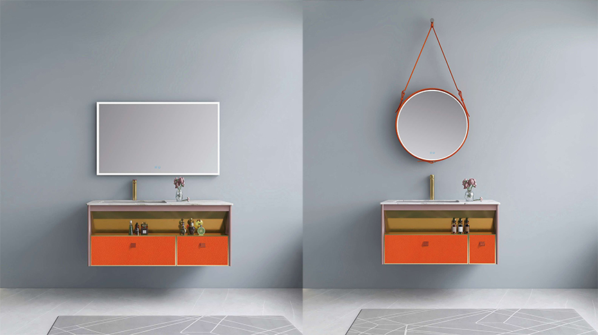 Wood Vanity Unit Bathroom Cabinet factory
