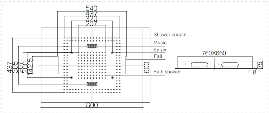 Rain Curtain  Concealed Showers