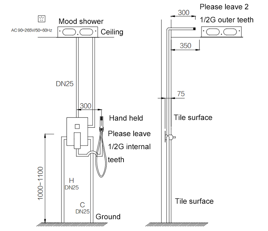 Intlligent Concealed Showers