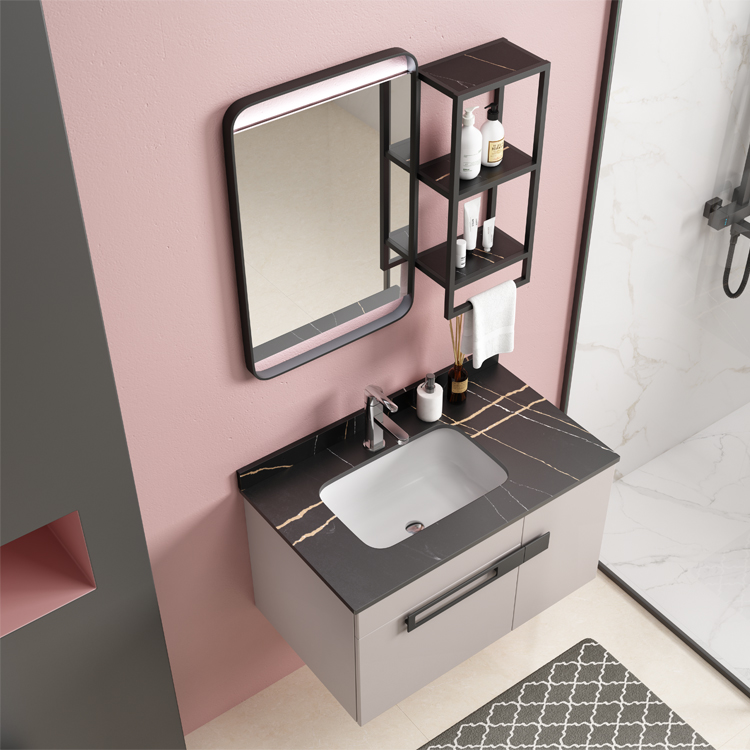 Floating Aluminum Bathroom Cabinet