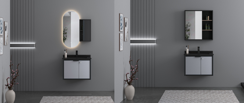 Led Light Aluminum Bathroom Cabinet