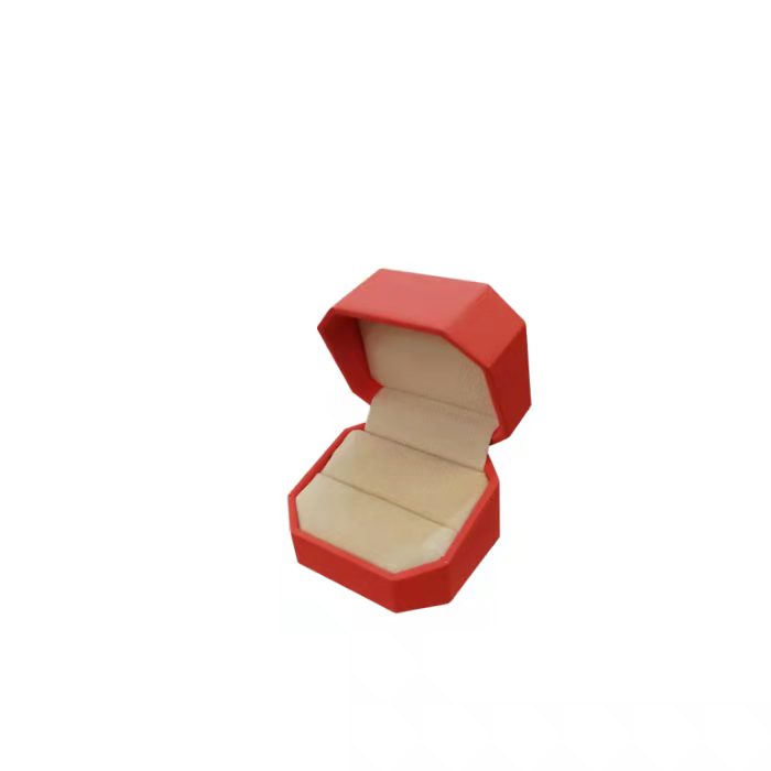 Red octagonal gum jewelry box