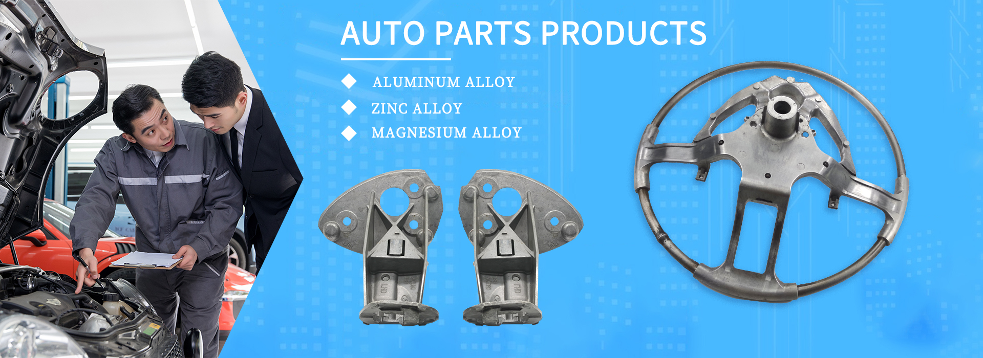 Aluminum alloy, zinc alloy, magnesium alloy