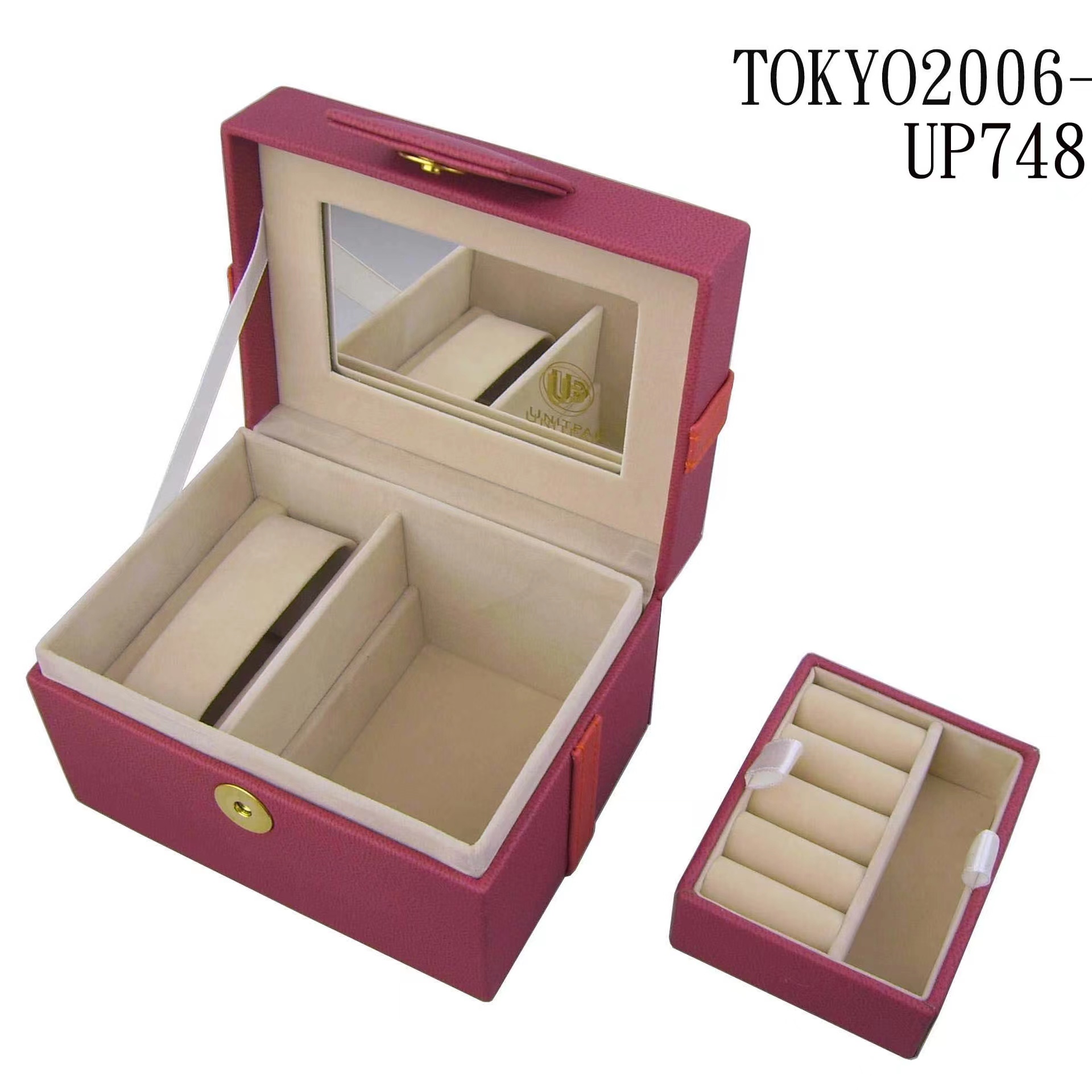 Jewerly storage box with mirror