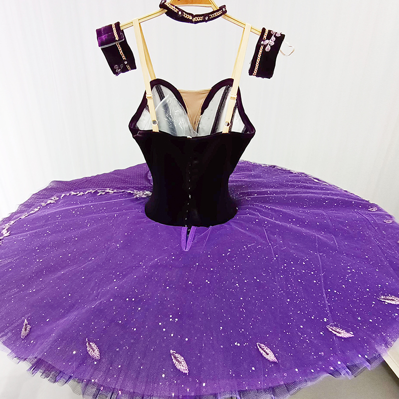 Purple Scalloped Sequin Ballet Dress