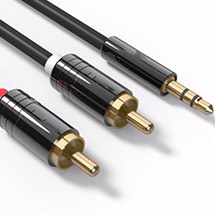 3.5mm għal 2RCA Stereo Audio Cable