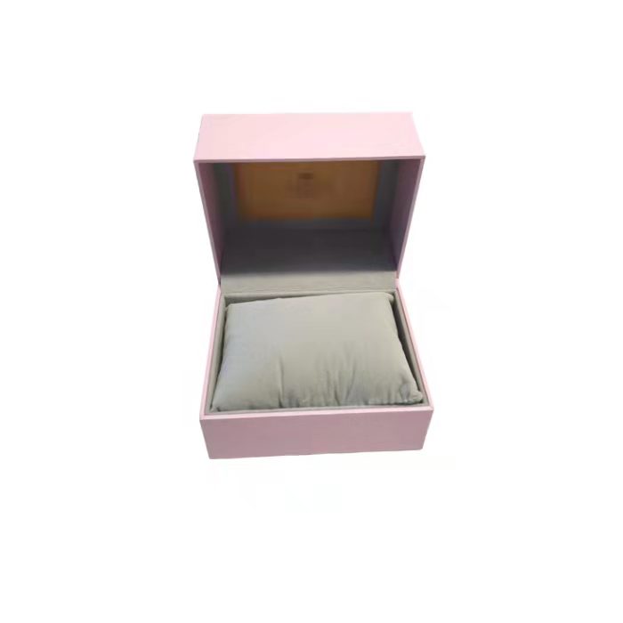 Pink Printing paper  wooden watch box