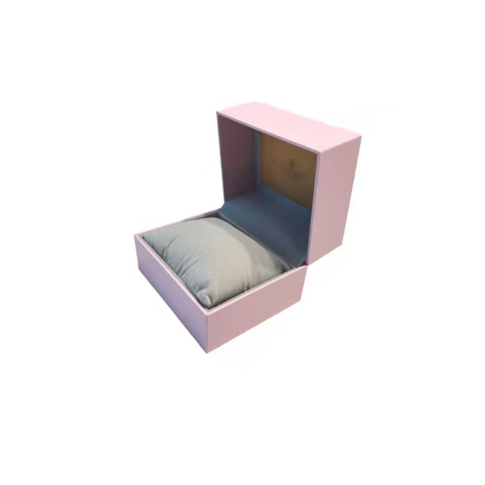 Pink Printing paper  wooden watch box