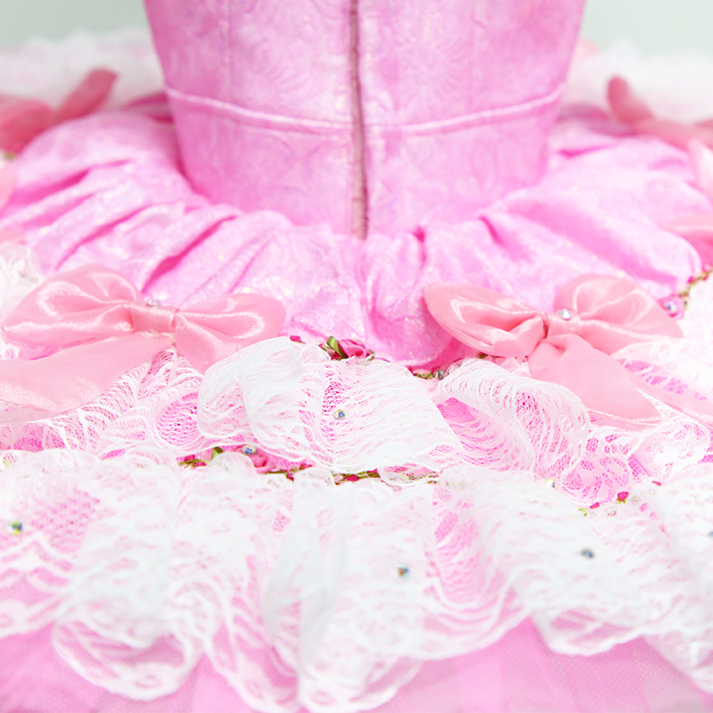 Váy múa ba lê búp bê cổ tích màu hồng