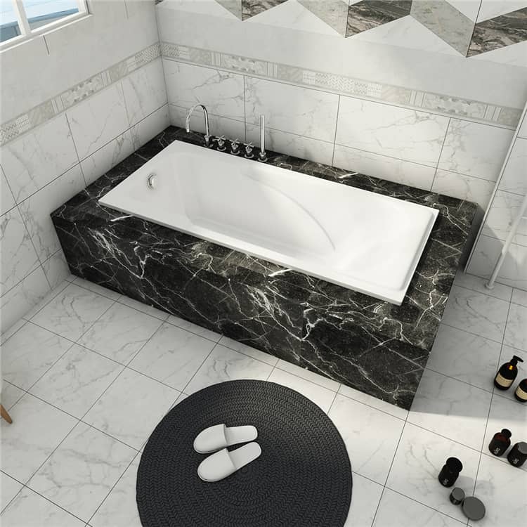 Acrylic Indoor Built In Bathtub