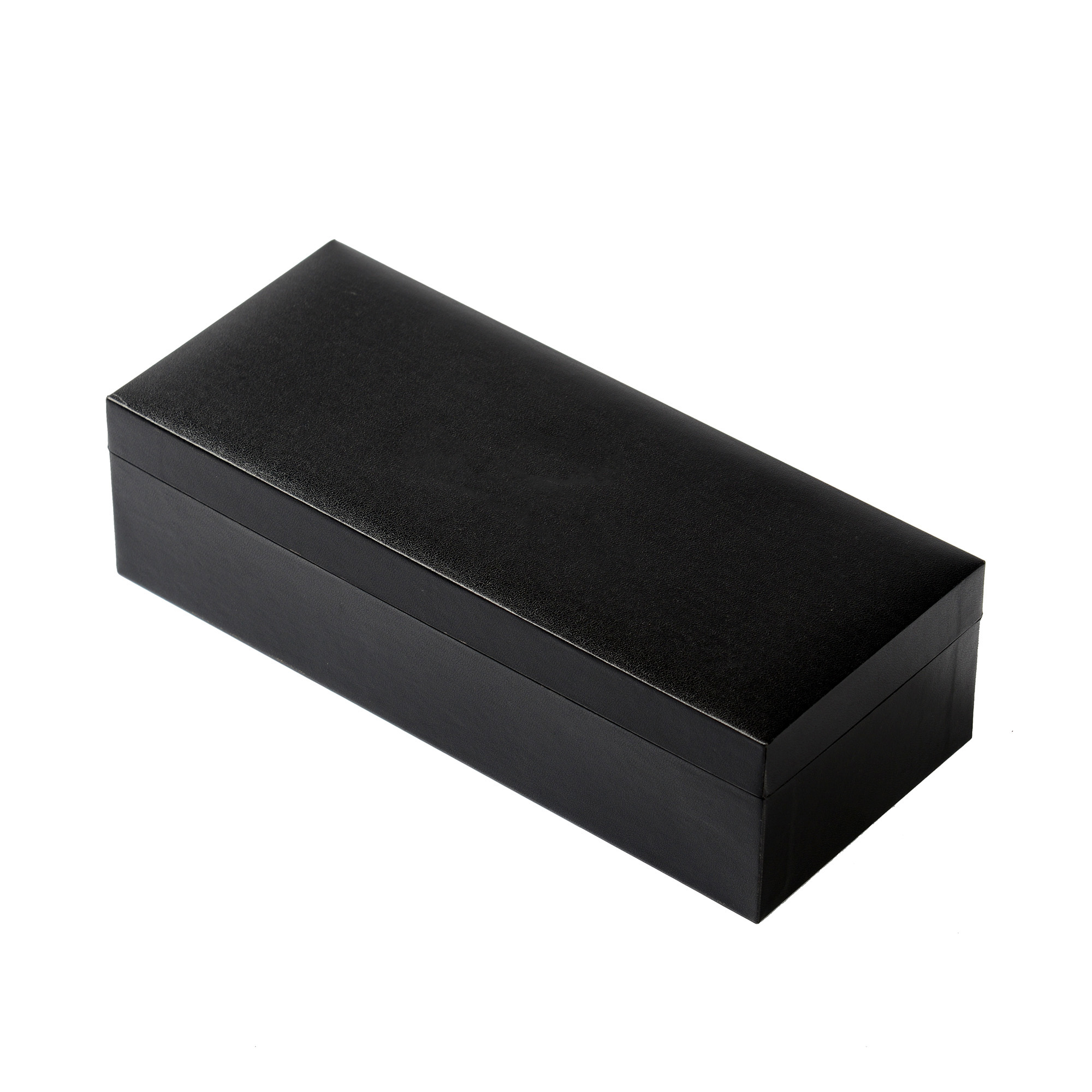 Black leather-filled paper set paper watch box