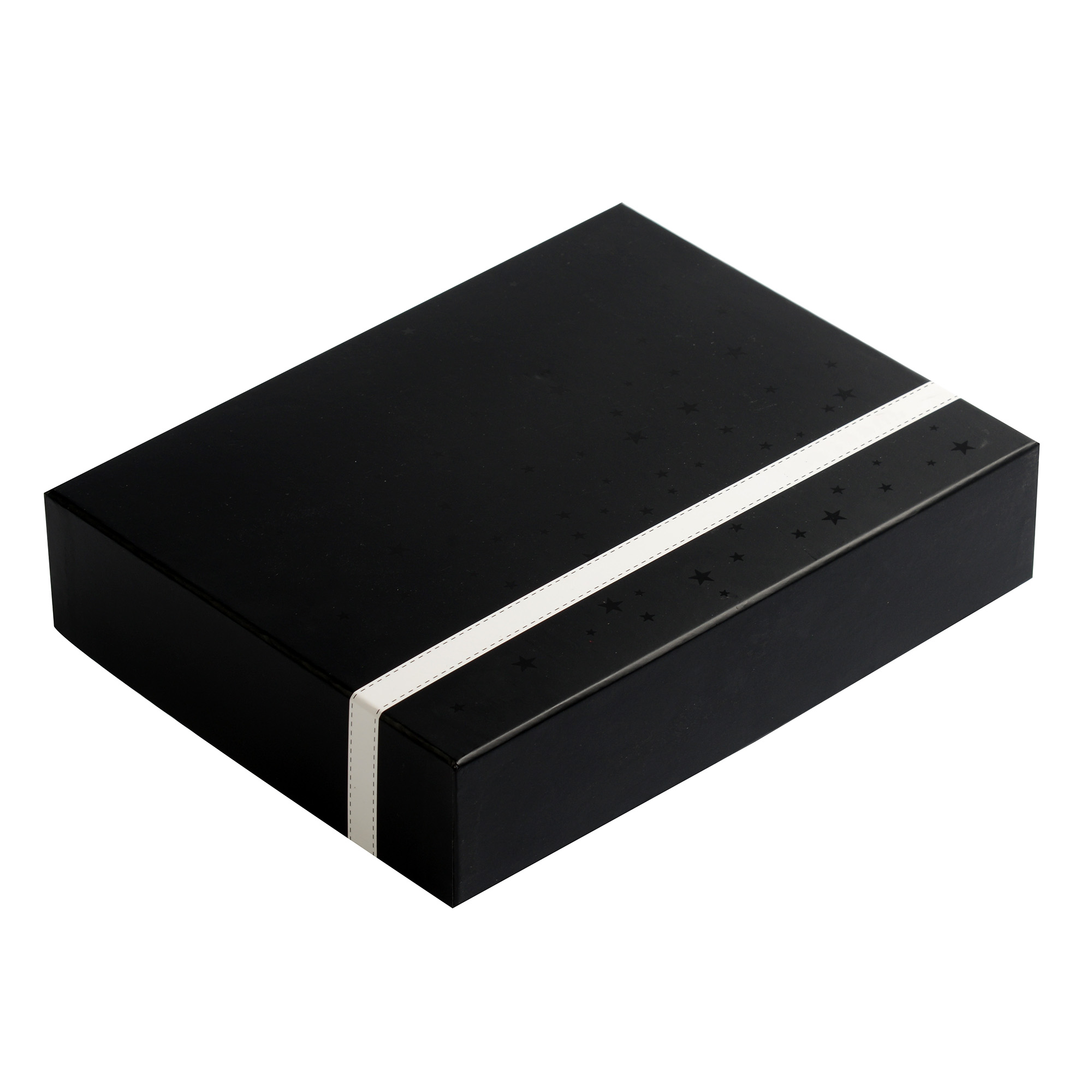 Black printed paper gift box