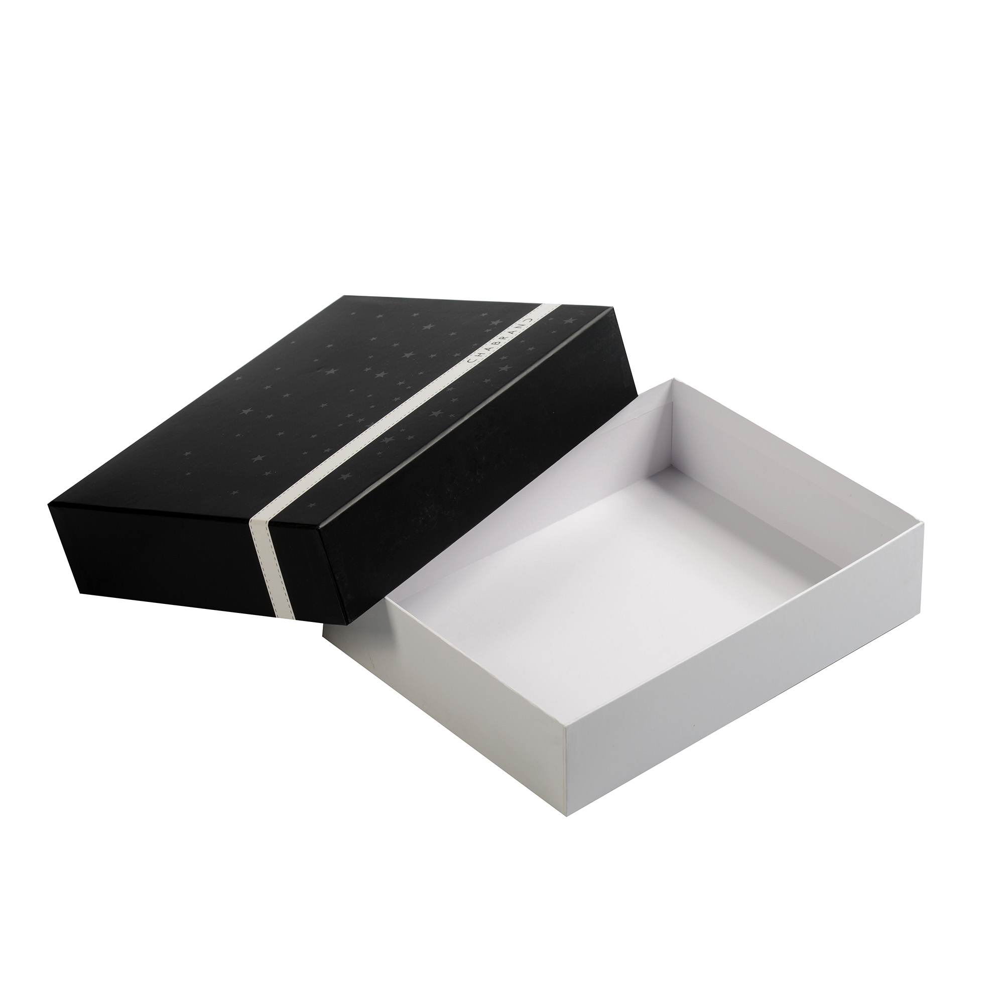 Black printed paper gift box