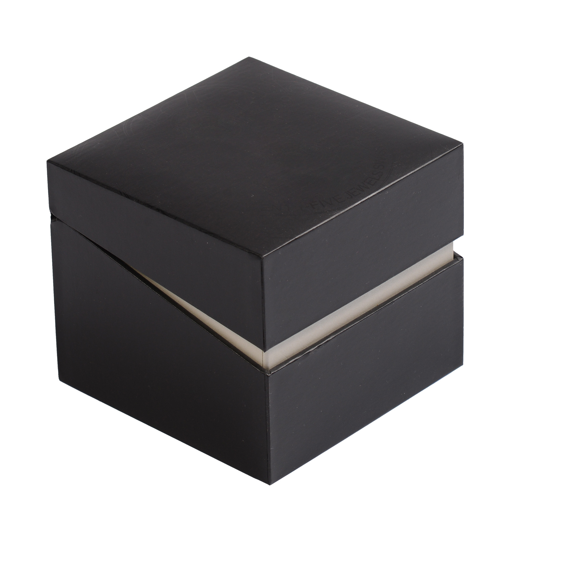 Black tactile paper wooden watch box