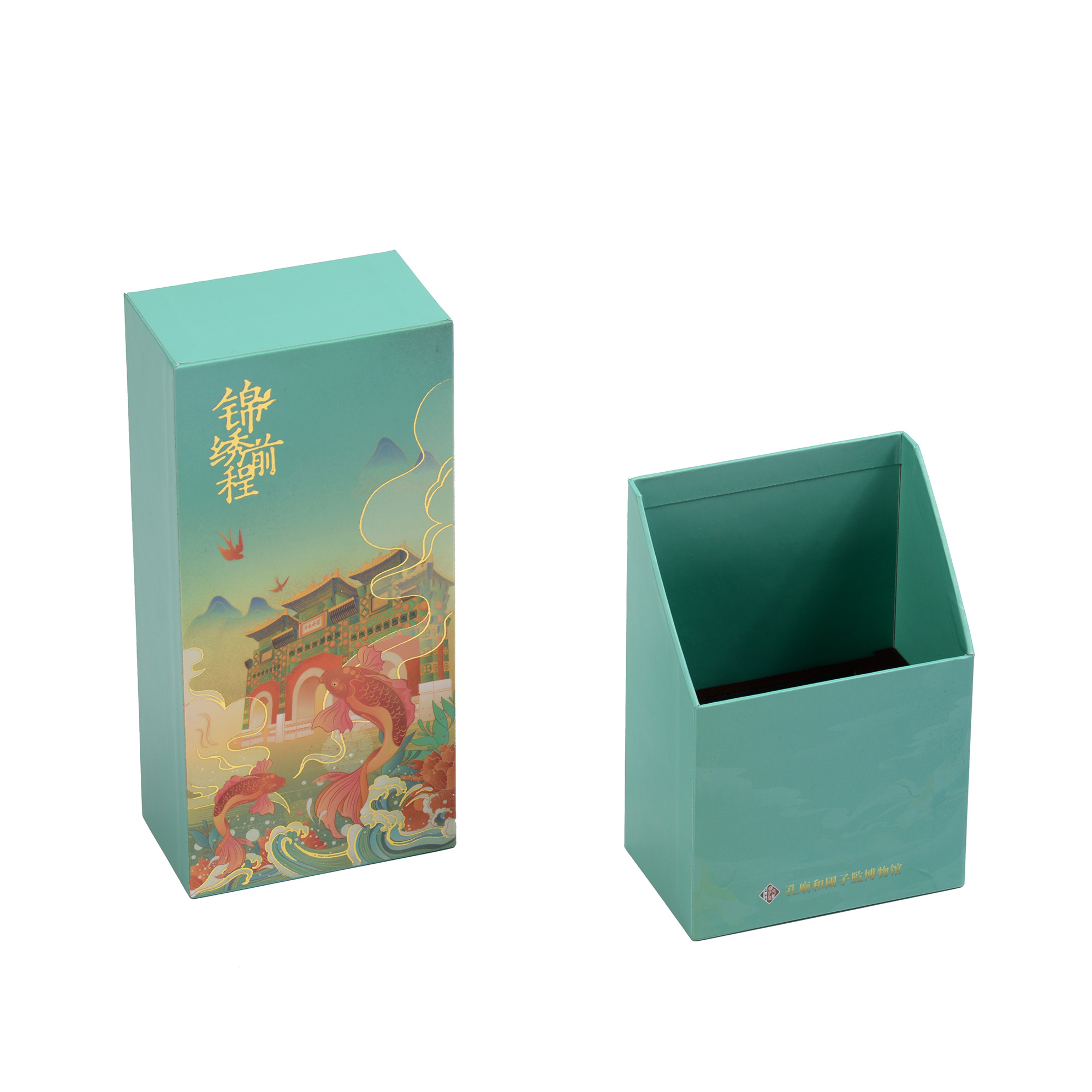 Blue printing paper commemorative coin paper precious metal packaging box