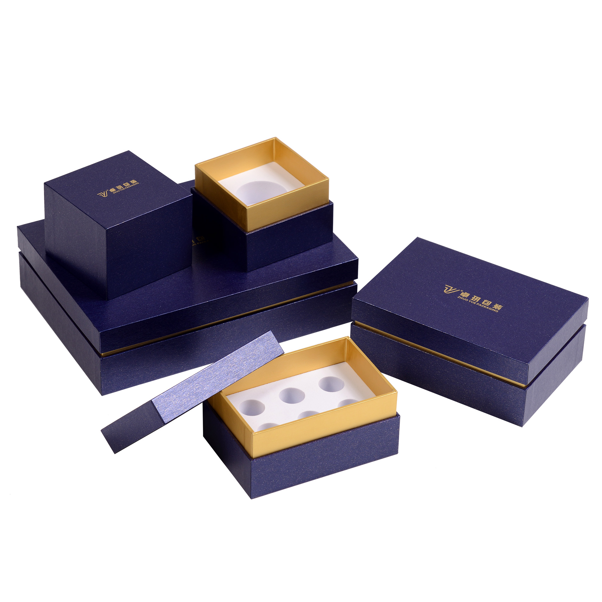 Blue tactile paper paper cosmetic box