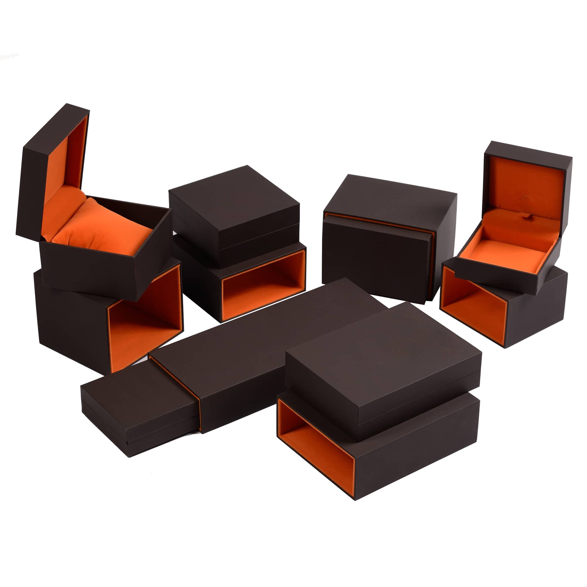 Brown Filled Paper Plastic Jewelry Box