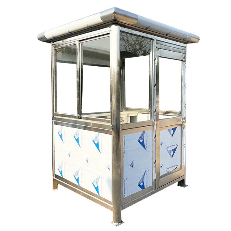 On site office high quality prefab stainless steel portable security house