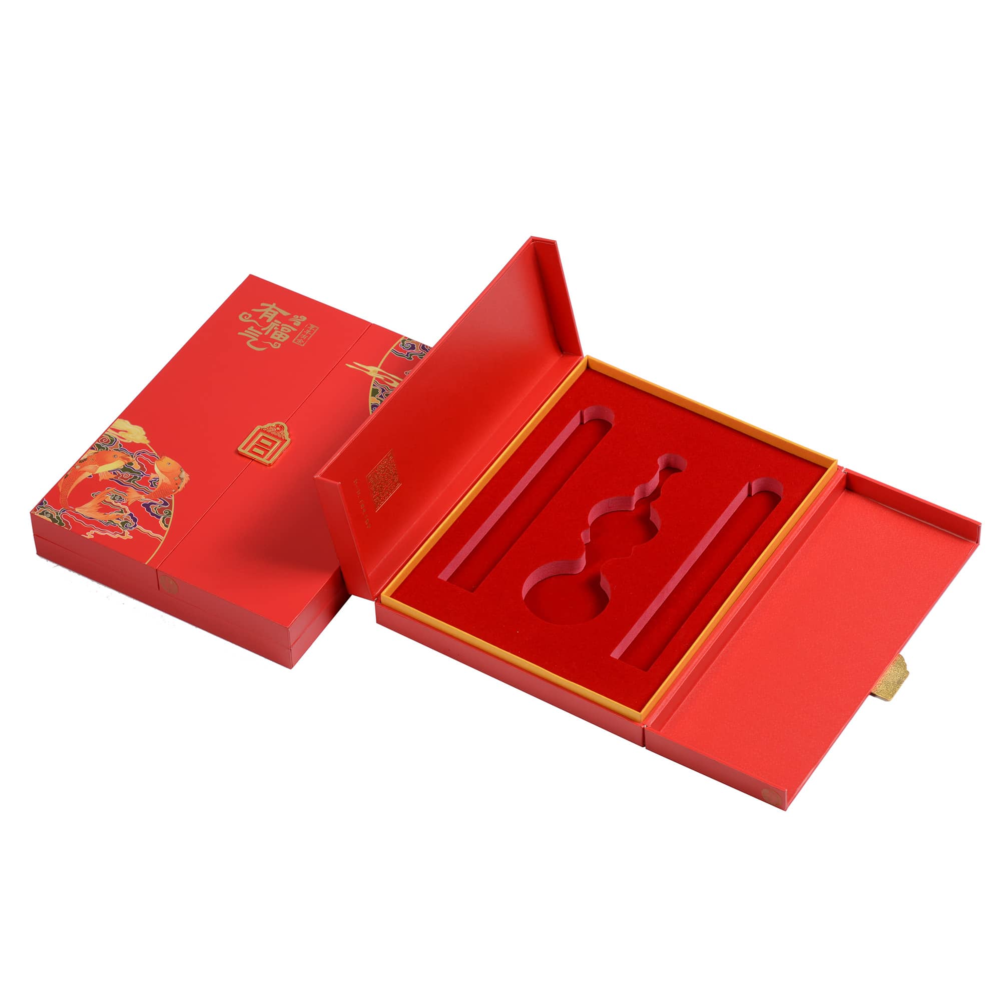 Double-door souvenir decoration plastic precious metal packing box