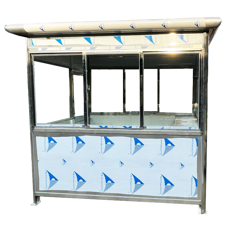 Flat pack office container luxury prefab stainless steel portable security house
