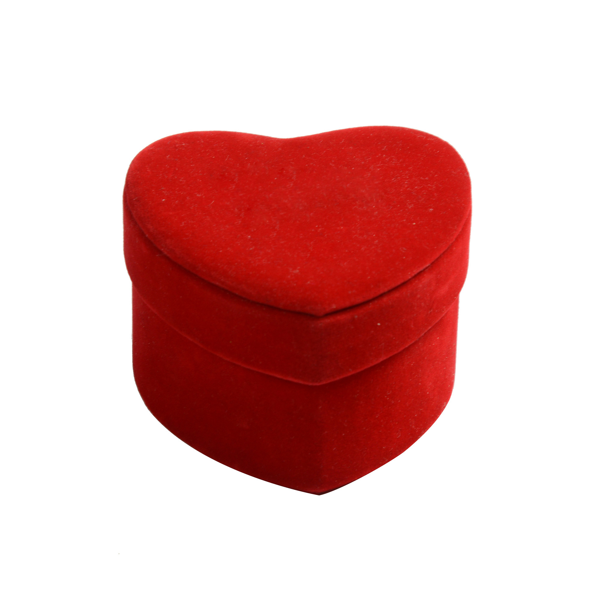 Heart-shaped ring plastic jewellery box