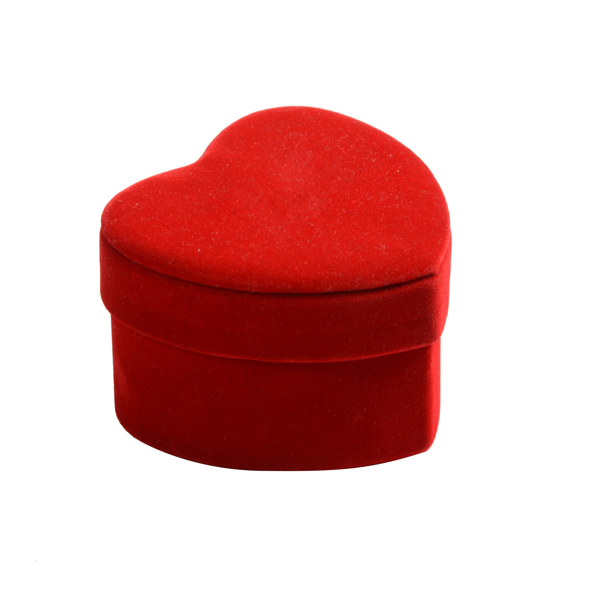 Heart-shaped ring plastic jewellery box