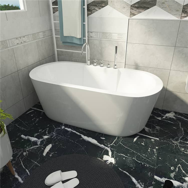 High Back Free Standing Bathtub