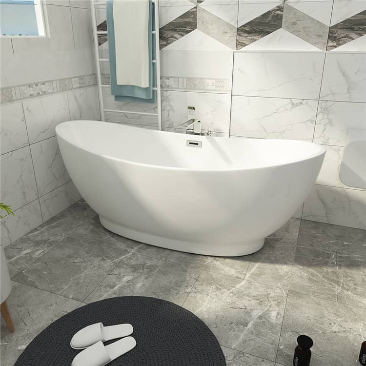 Ingot Shape Free Standing Bathtub