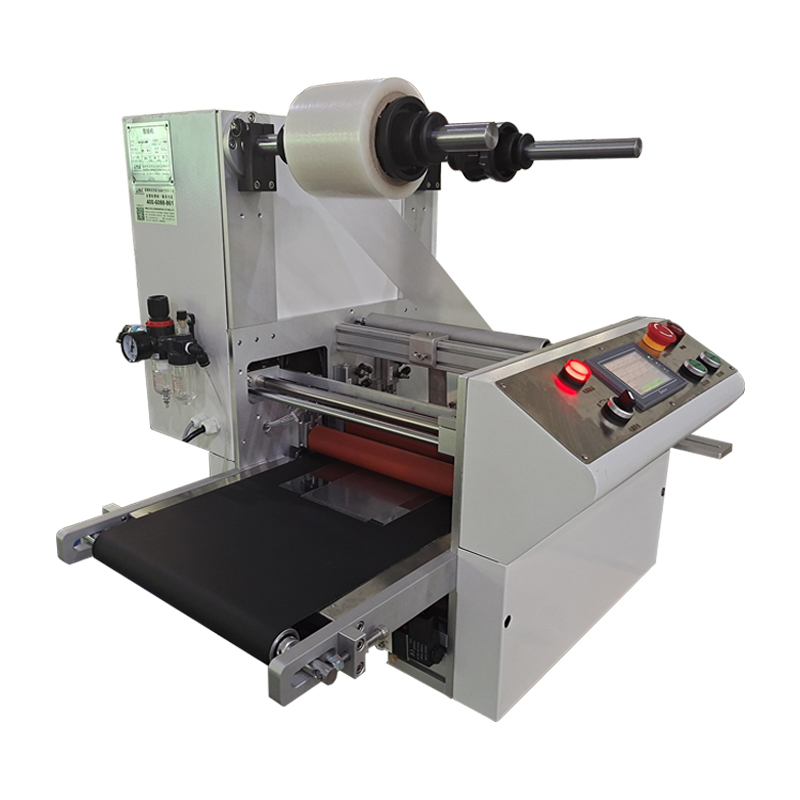 Mini-type laminating machine with vertical and horizontal cutting film