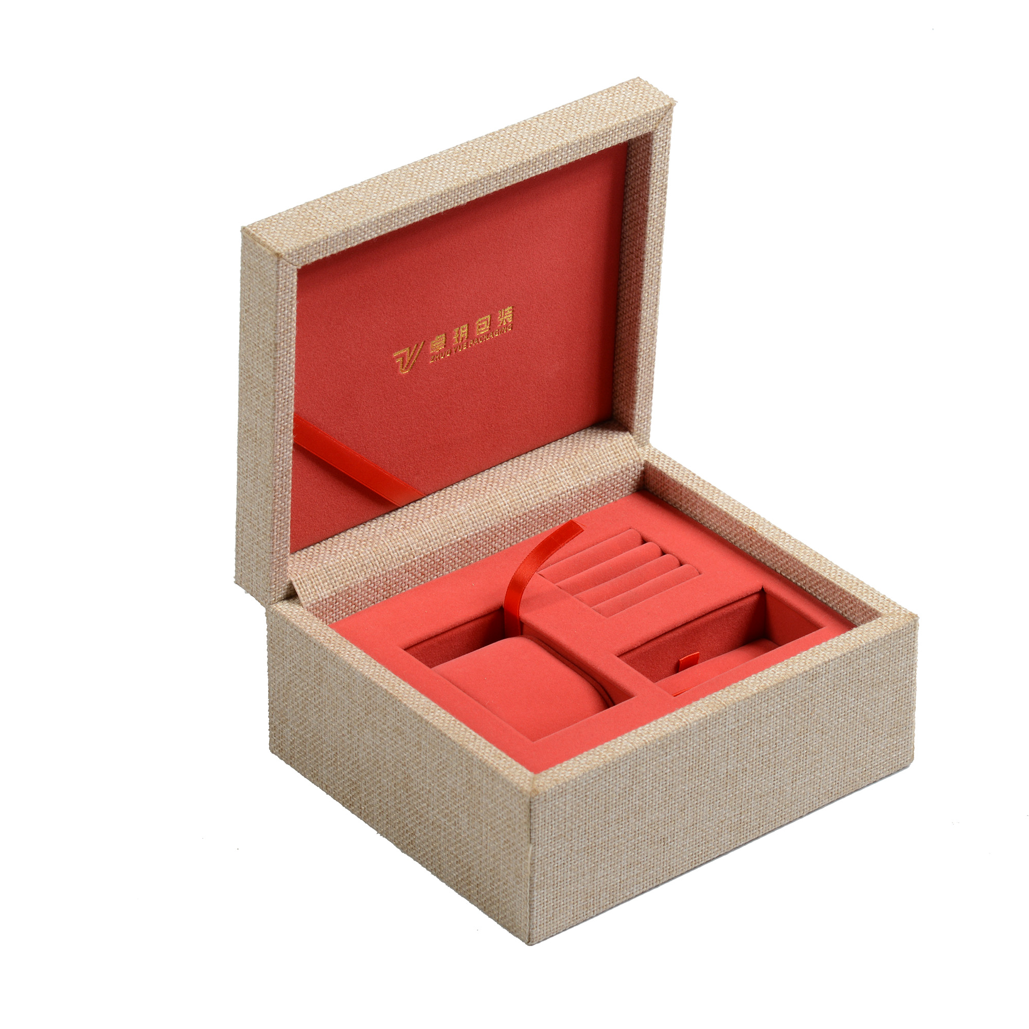 Linen set wooden watch box